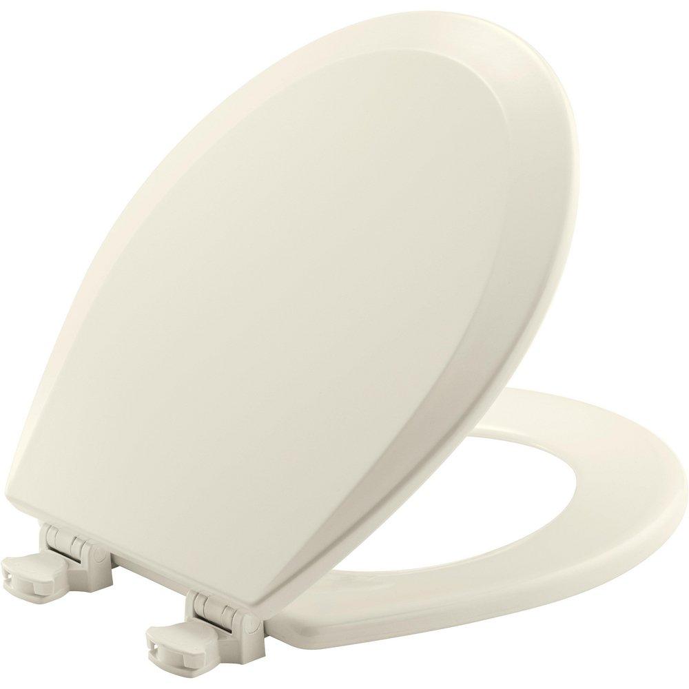 Bemis Biscuit Round Closed Front Toilet Seat with Cover 