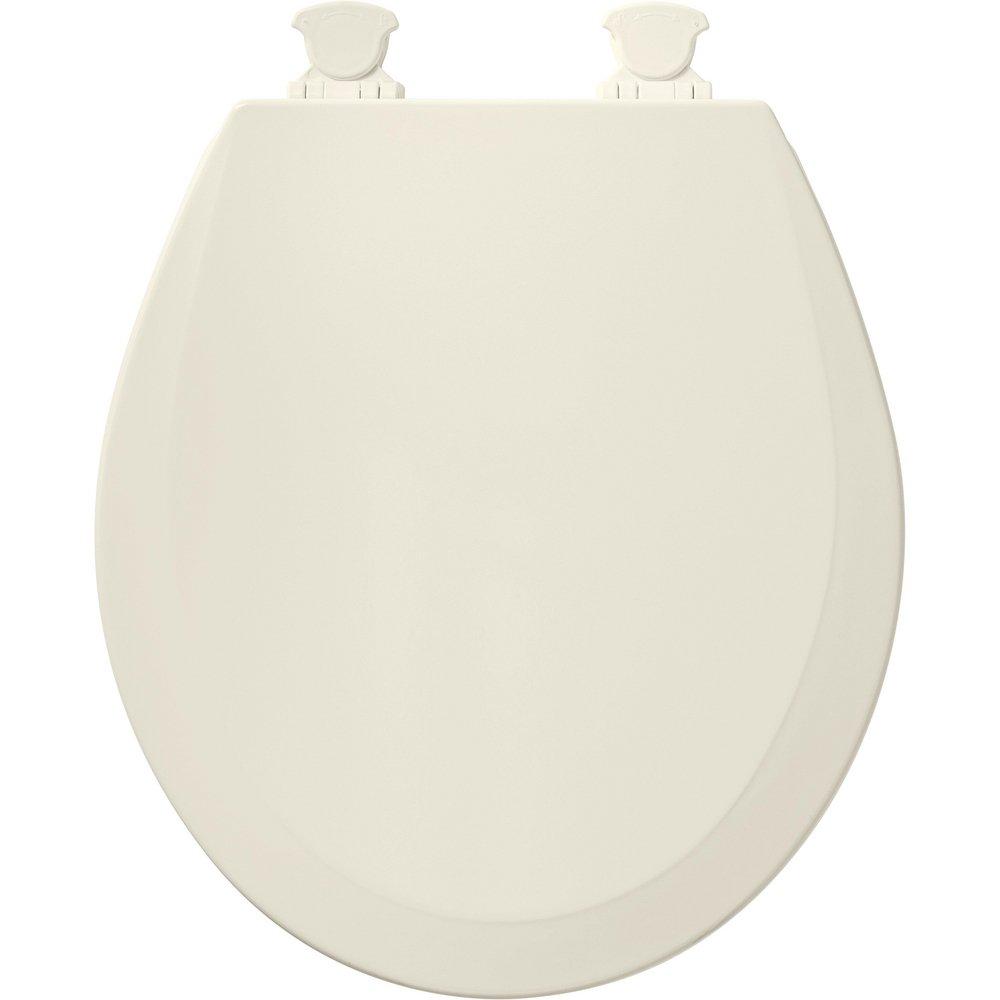 Bemis Biscuit Round Closed Front Toilet Seat with Cover 