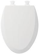 Bemis White Elongated Closed Front Toilet Seat with Cover 