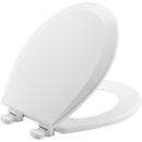 Round Closed Front Toilet Seat with Cover in White