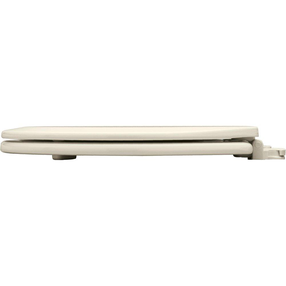 Bemis Biscuit Elongated Closed Front Toilet Seat with Cover 