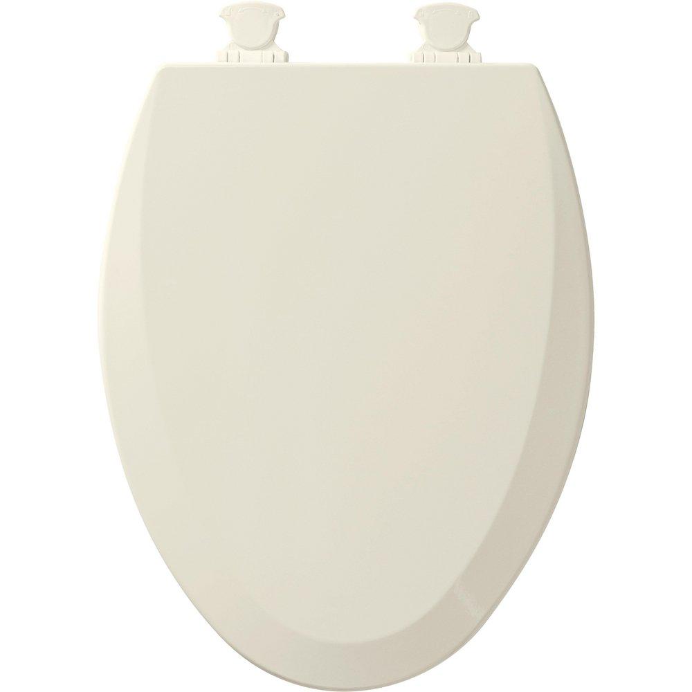 Bemis Biscuit Elongated Closed Front Toilet Seat with Cover 