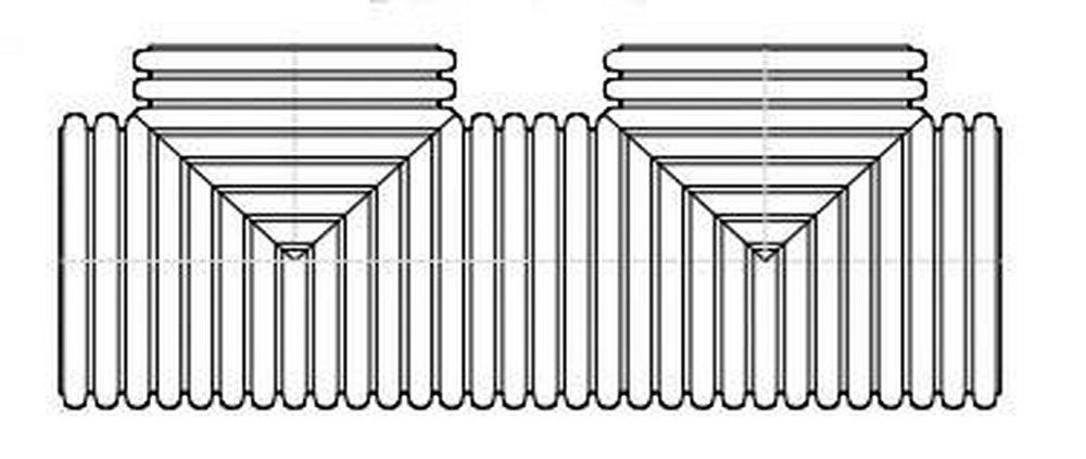 ADS&reg; Plain End Manifold Straight Compression HDPE Double Tee 