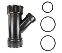 12 x 12 x 8 in. Bell End HDPE Double Wye