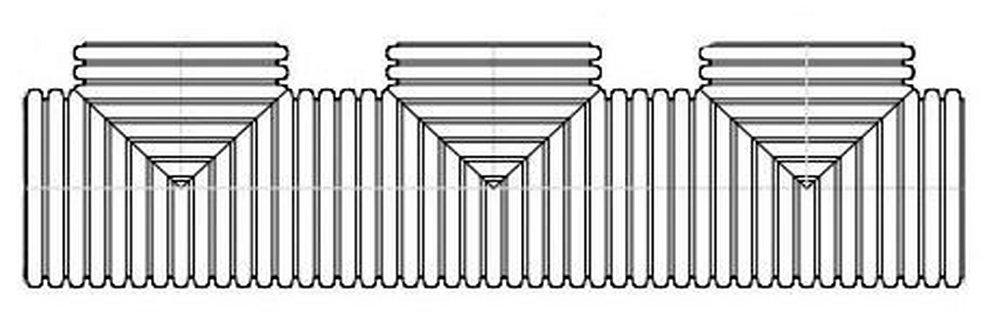 ADS&reg; Plain End Manifold Straight Compression HDPE Tee 