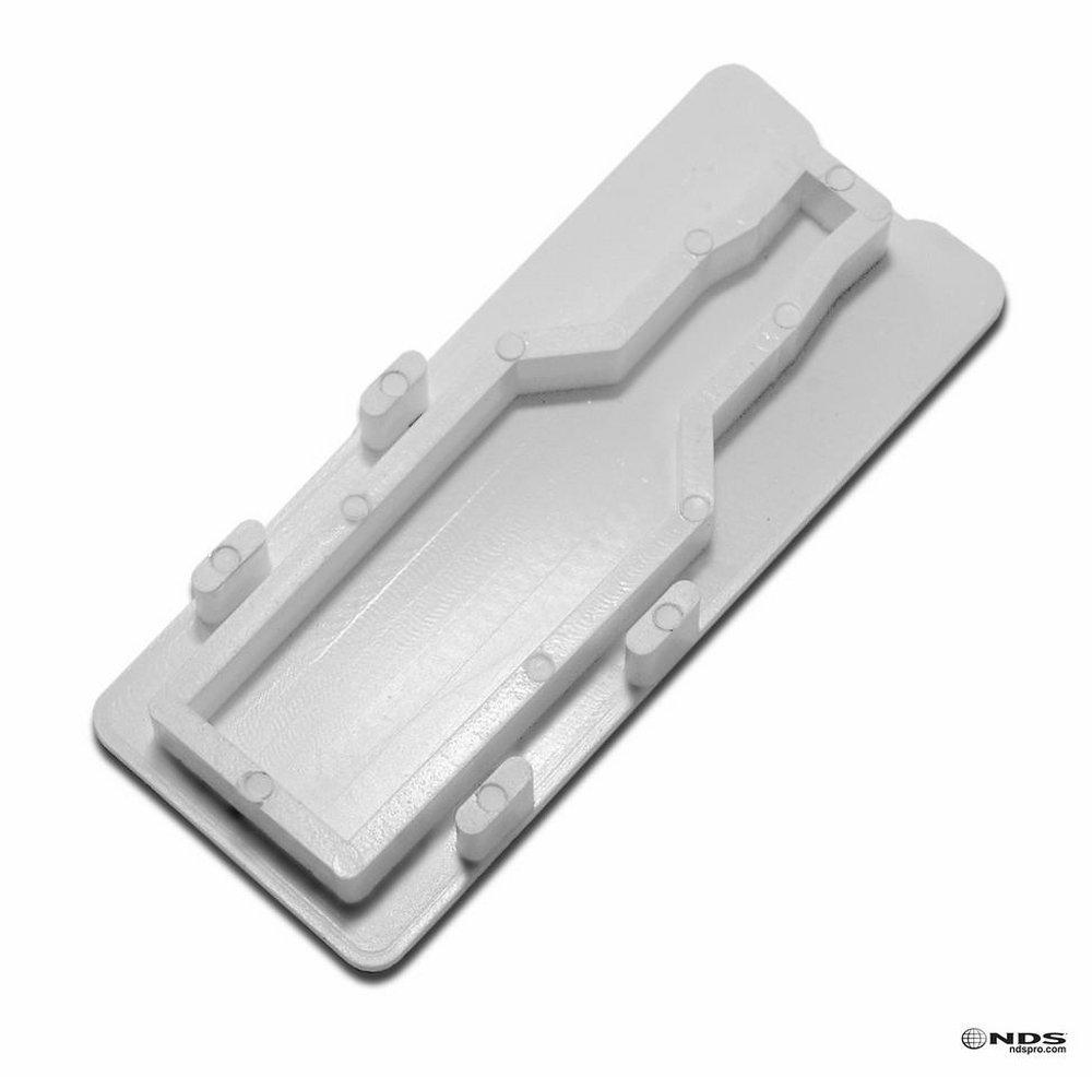 NDS White Micro Channel End Plug in White 