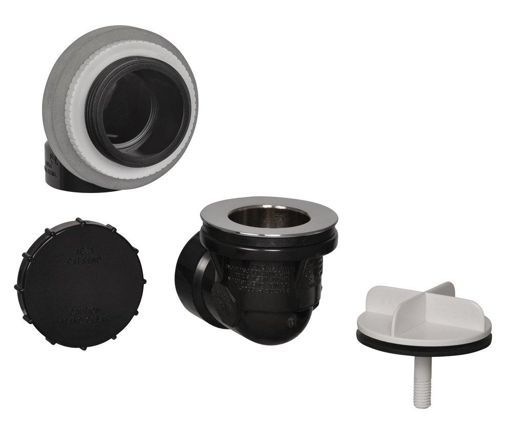 AB & A&trade; Satin Nickel Plastic Push-Pull Drain 