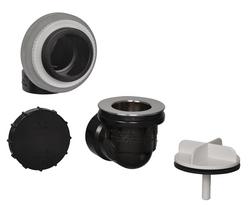 Plastic Push-Pull Drain in Satin Nickel