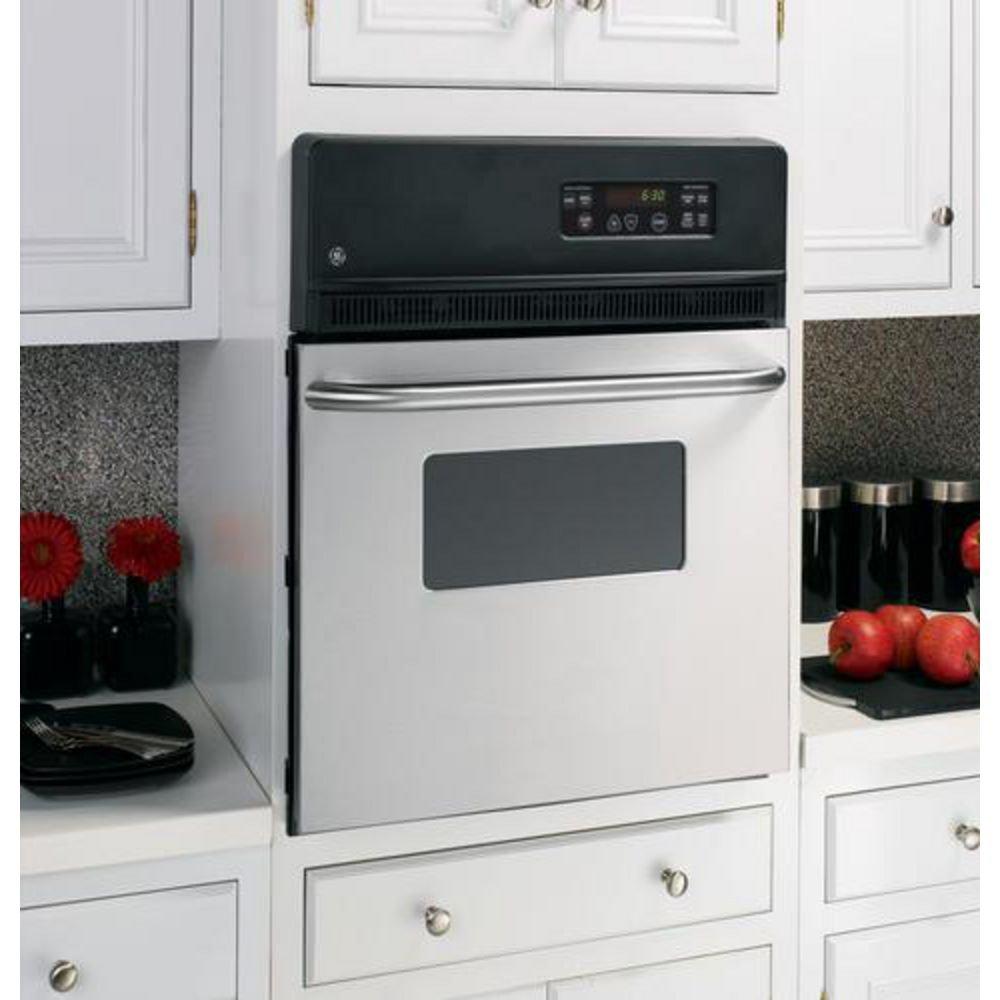 GE&reg; Stainless Steel 23-3/4 in. Wall Mount Electric Single Oven 