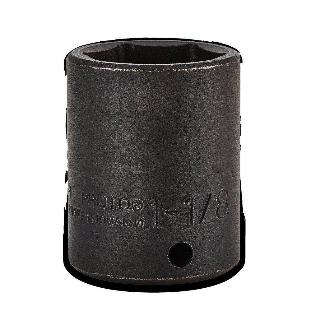 Stanley-Proto Black Oxide 1/2 in. Drive 6 Point Impact Socket 