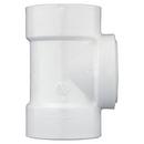 White PVC DWV Test Tee with Flush Plug 