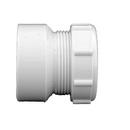 White PVC DWV Female Trap Adapter with Washer (1-1/2 & 1-1/4 in.) & Plastic Nut 