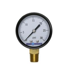 2 x 1/4 in. MIP 30 psi Face Pressure Gauge