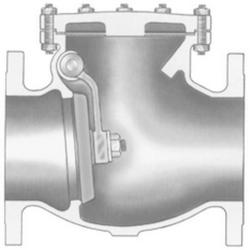 3/4 in. 150# RF FLG CF8M T10 Swing Check Valve Cover Gasket PTFE with Stainless, ASME B16.34, Stainless Steel 316 Body, Trim 10, Bolted Cover F-0114C-13SX