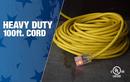 Southwire&reg; Yellow 12/3 in. x 100 ft. -55 to +90 C Extension Cord 