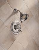 Delta Faucet Polished Brass 2.5 gpm Shower Trim Kit with Single Lever Handle and 2-Function Showerhead (Trim Only) 