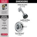 Delta Faucet Chrome Single Handle Multi Function Shower Faucet (Trim Only) 