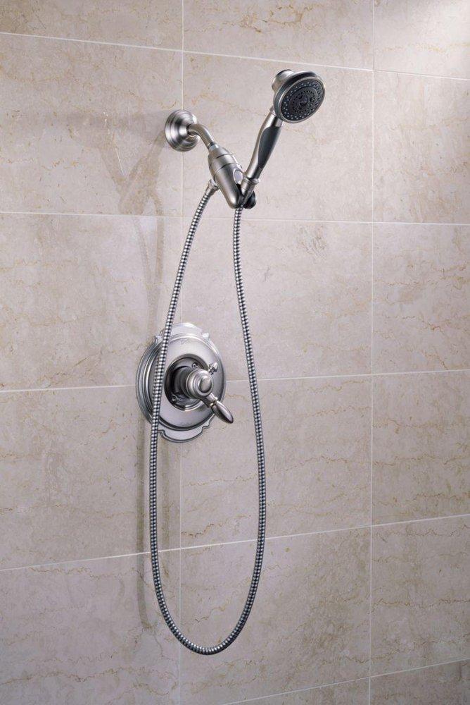 Delta Faucet Chrome 2.5 gpm Shower Trim Kit with Single Lever Handle and 2-Function Showerhead (Trim Only) 