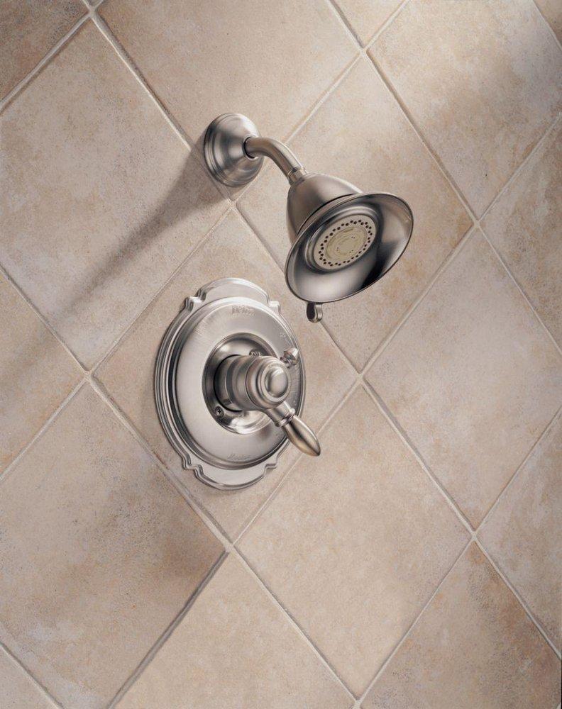 Delta Faucet Chrome 2.5 gpm Shower Trim Kit with Single Lever Handle and 2-Function Showerhead (Trim Only) 