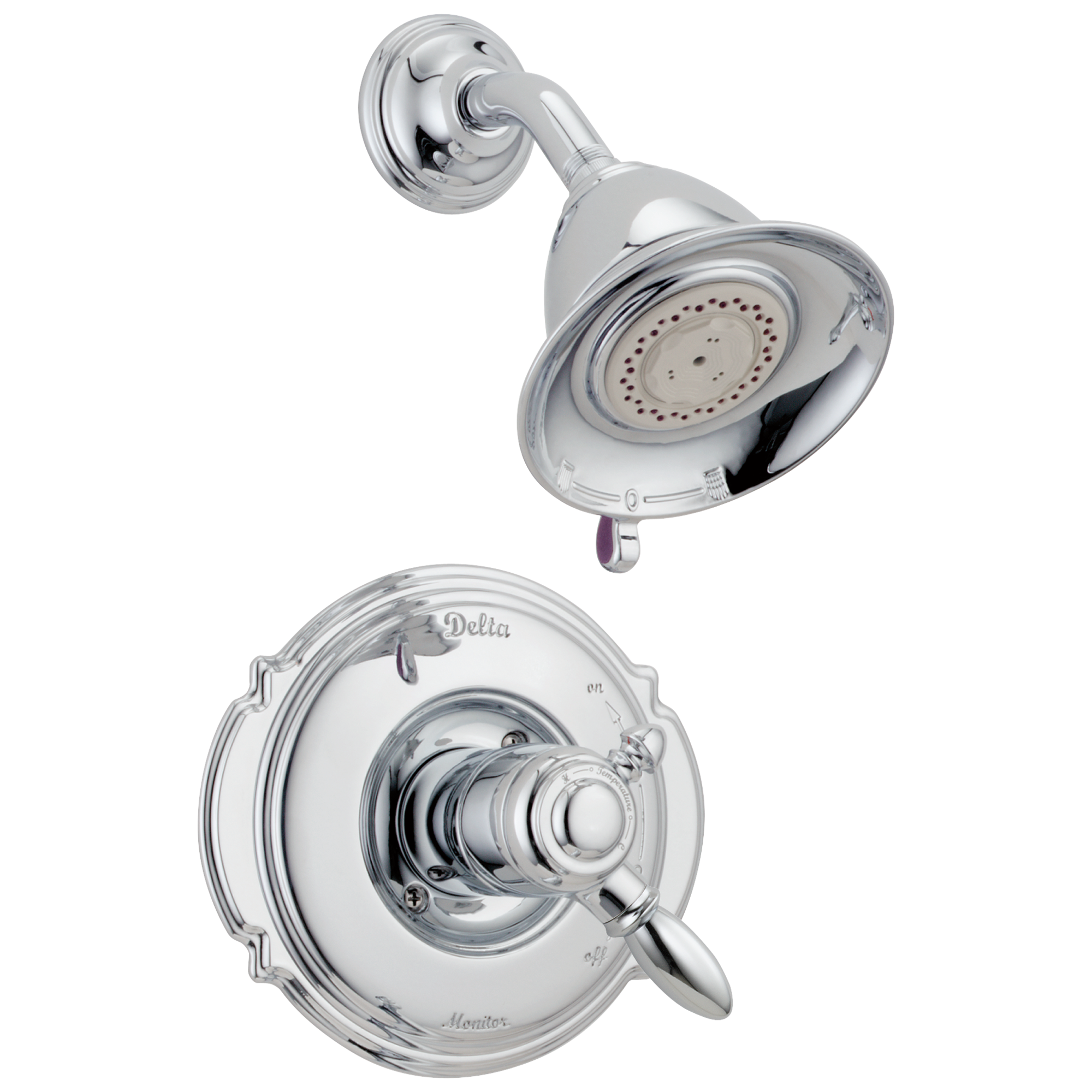 Delta Faucet Chrome 2.5 gpm Shower Trim Kit with Single Lever Handle and 2-Function Showerhead (Trim Only) 