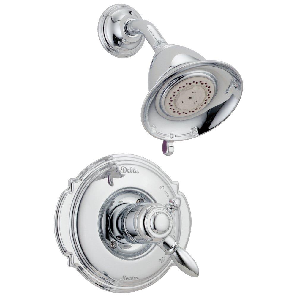 Delta Faucet Chrome 2.5 gpm Shower Trim Kit with Single Lever Handle and 2-Function Showerhead (Trim Only) 