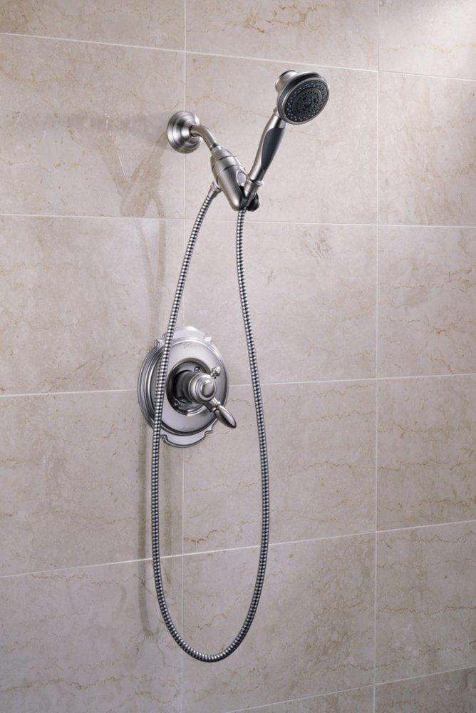 Delta Faucet Stainless 2.5 gpm Shower Trim Kit with Single Lever Handle and 2-Function Showerhead (Trim Only) 