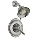 Delta Faucet Stainless 2.5 gpm Shower Trim Kit with Single Lever Handle and 2-Function Showerhead (Trim Only) 