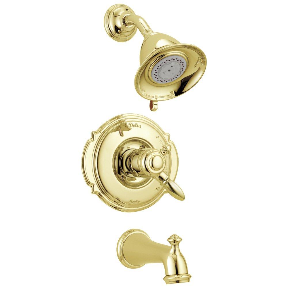 Delta Faucet Polished Brass Two Handle Dual Function Bathtub & Shower Faucet (Trim Only) 