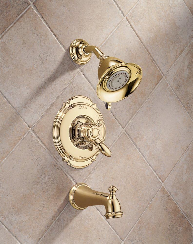 Delta Faucet Stainless Two Handle Dual Function Bathtub & Shower Faucet (Trim Only) 