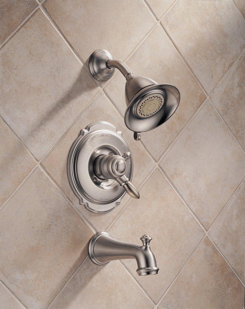 Delta Faucet Stainless Two Handle Dual Function Bathtub & Shower Faucet (Trim Only) 