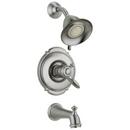 Delta Faucet Stainless Two Handle Dual Function Bathtub & Shower Faucet (Trim Only) 