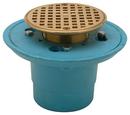 Zurn Light Blue No Hub Bronze/Brass Chrome Shower Drain 