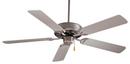 Minka Aire Brushed Stainless Steel 52 x 11-3/8 in. 5-Blade Ceiling Fan in Brushed Stainless Steel with Blades 