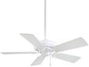 76W 5-Blade Ceiling Fan with Halogen Light in White
