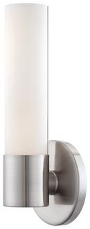 60 W 1-Light Xenon Medium Wall Sconce in Brushed Nickel