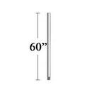 60 in. Ceiling Fan Downrod in Brushed Stainless Steel