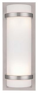 Minka Lavery Brushed Nickel 1-Light Wall Sconce with Etched Opal Glass Shade 