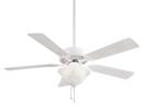 52 in. 5-Blade Ceiling Fan with Light Kit in White