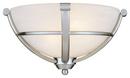 2-Light Wall Sconce in Brushed Nickel with Etched Marble Glass Shade