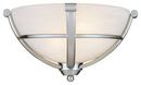 Minka Lavery Brushed Nickel 2-Light Wall Sconce with Etched Marble Glass Shade 