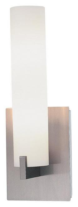 60W 2-Light 4.75 in. Bathroom and Wall Sconce in Brushed Nickel with Etched Opal Glass