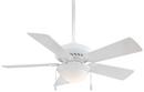 5-Blade Ceiling Fan with Halogen Light in White