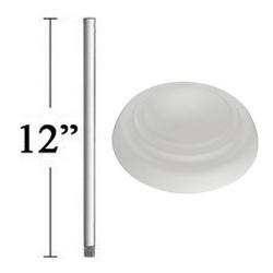 12 in. Fan Downrod in Flat White