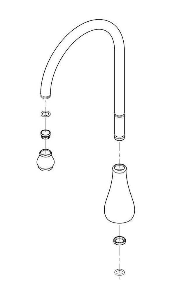 Pfister Polished Chrome Spout Assembly 