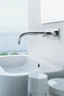 AXOR Polished Chrome Wall Mount Bathroom Sink Faucet with Single Lever Handle 