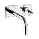 Wall Mount Bathroom Sink Faucet with Single Lever Handle in Polished Chrome