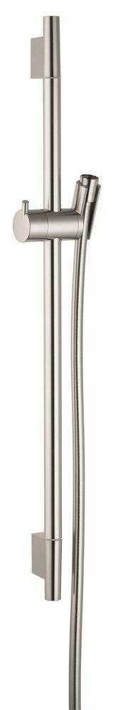 Hansgrohe Brushed Nickel Wall Mount Slide Bar with Angle Adjustable Holder 