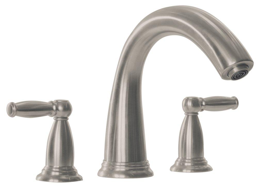 Hansgrohe Brushed Nickel 10 gpm Widespread Roman Tub Filler with Double Lever Handle 