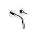 Single Handle Wall Mount Bathroom Sink Faucet in Polished Chrome