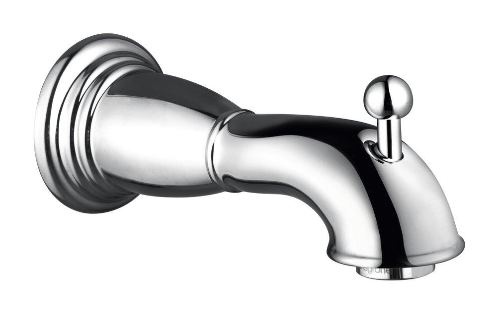Hansgrohe Chrome 1/2 x 6-7/8 in. NPT Brass Tub Spout 